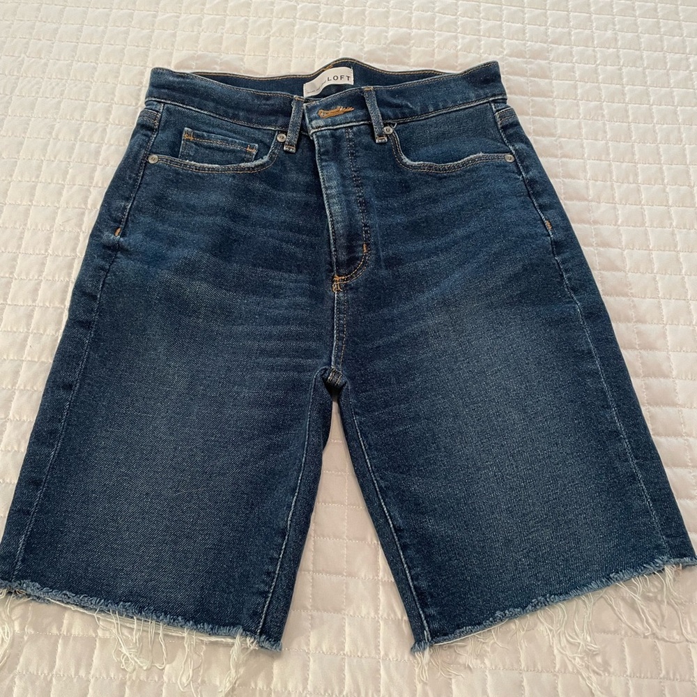 Loft Denim Bermuda Shorts